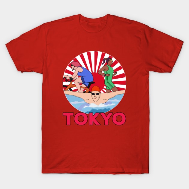 Tokyo Triathlon T-Shirt by DiegoCarvalho